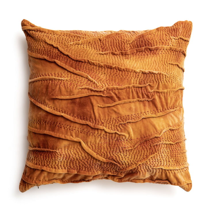 Utopia Wavy Tuck Velvet Cushion