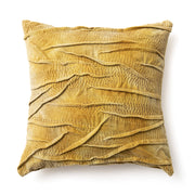 Umber Wavy Tuck Velvet Cushion