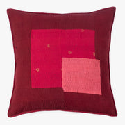 Landscape Handmade Vintage Kantha Pillow Sham - Red