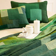 Landscape Handmade Vintage Kantha Quilt - Green