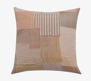 Mosaic Fray Handmade Vintage Kantha Pillow Sham - Taupe